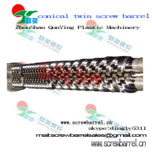 China Double And Twin Screws And Barrels Conical For Pp Pvc Abs Pipe Extruder Screw Barrel 